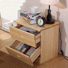 Comodino Legno Solido Comodino con 2 cassetti Comodino Armadio di immagazzinaggio for la casa Camera da Letto Accessori Ufficio Universitaria USA per mobili Camera da Letto