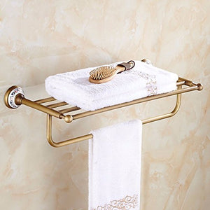 MBYW Portasciugamani Moderno Minimalista Portasciugamani Elegante per Il Bagno di Moda Portasciugamani Antico portasciugamani in Rame con Accessori per Il Bagno Classico