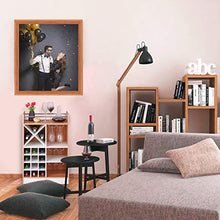 relaxdays Weinregal Cantinetta con Porta Calici, per 22 Bottiglie, da Terra, per Vino e Prosecco HxLxP: 96 x 63 x 35 cm ca, Nera, Truciolato, Nero