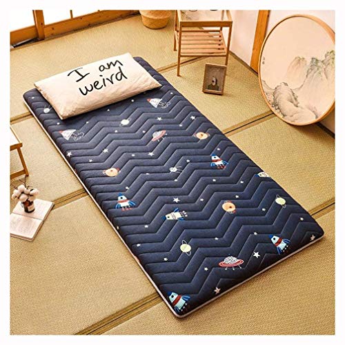 Materasso Tatami Pieghevole Futon Materasso Topper, Tappetino in Cotone Tatami Materasso Pieghevole Antiscivolo Traspirante Adatto Alla Pelle,C-100 * 200cm