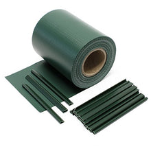 Wiltec Paravista frangivento, 35mx19cm Verde, in PVC 650g/m², con 20 Clips Frangivista