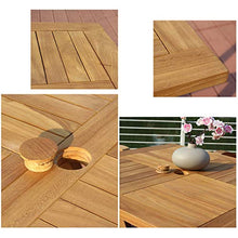 CGBF-Set di Mobili da Giardino in Teak Resistente alle Intemperie,Set Bistrot in Legno Vivente,Tavolo e Sedie Pieghevoli per Terrazze e Balconi,D
