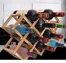 LHQ-HQ Legno Red Wine Rack 3/10 Supporto di Bottiglia titolari Monte Kitchen Bar mensola di Esposizione di Piegatura di Legno Wine Rack Bottiglia della Bevanda