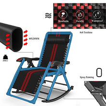 LIYANJJ Sedia Pieghevole Pieghevole a gravità Zero Sedia Sdraio da Esterno per Giardino Indoor Outdoor Patio Prato Campeggio