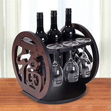 BABIFIS Vino Display Rack, Capovolto Solid Supporto di Legno Ornamenti Calice Shelf Occhiali Home Salotto Minimalista
