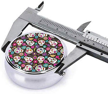 Skulls - Portapillole con 3 scomparti, porta pillole portatile per borsa tascabile, regalo da viaggio