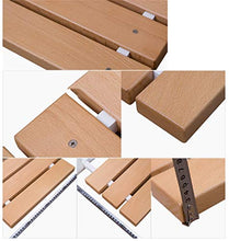 Accessori da bagno - Bagno duraturo durevole di legno antiscivolo da bagno sedia a parete pieghevole Sgabello anziani / donne in gravidanza / Modifica disabili Scarpe Sgabello balneazione sicura sedia