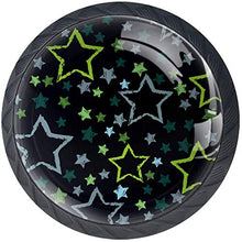 Stelle blu verdi scure Pomelli per Porta Set di 4 Pomelli per Mobili Manopole per Cassetti Cucina Armadio Vetro