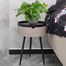 Comodino,Tavolino Laterale Tavolo Finale Moderno, Cabined Comodino Chic Assemblato Comodino Tavolino A Forma di Piuma con 1 Deposito per Soggiorno, Camera da Letto (Color : Gray)