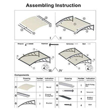 Fai da Te Porta Tenda Canopy Giardino Veranda Silenzioso Antipioggia Consiglio Endurance PC con profondità 60cm / 80cm / 100 Centimetri / 120 Centimetri Lega di Alluminio Staffa (Size : 100x100cm)
