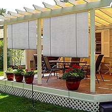 XJJUN Tende Oscuranti, Schermi per La Privacy, Tende A Rullo Esterne Impermeabili, Isolamento Termico E Raffreddamento, per Portici, Terrazze, Pergolati (Color : Beige, Size : 1.2x1.7m)