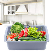 Lavandino, Multifunzionale Rettangolo Addensato Piatti da cucina Frutta Verdura Lavandino Lavabo Varie Lavato Riciclaggio(Grigio)