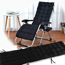 Deezu Sedie Sdraio Giardino Zero Gravity Pieghevole per Lungo Sedia in Giardino e Sedia di Svago Sedia Dondolo con Cuscino Supporta Fino a 200 kg (Colore, Marrone),Nero