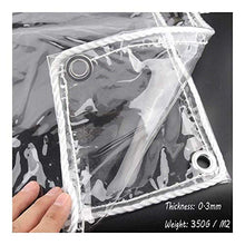 MNBV Telone Trasparente, Tenda Impermeabile con Occhielli Pesanti in PVC per Fiori, Copertura per Piante, 350 g / m2, 0,3 mm (Colore: Trasparente, Dimensioni: 1,4x2 m)