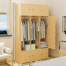 Locker Withdoor Armadio 3-Hanging Archivi Rimovibili di Plastica Divide-Grid Scaffali Clothes Home Camera MUMUJIN (Size : 111X47X183CM)