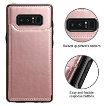 Suhctup Compatibile con Custodia Samsung Galaxy Note 8 pelle,Cover Samsung Galaxy Note 8 con Interno Morbida TPU,Porta Carte Slot e Antiurto Flip Wallet [Chiusura Magnetica] Protettiva Case (Oro rosa)