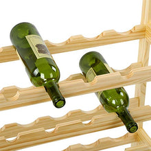 10 Bicchieri Porta Bottiglie da Vino Portabottiglie in Legno, Portabottiglie da Vino a 6 Strati Scaffale per Vino in Bambù con 10 Portabicchieri