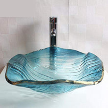 Jgophu Lavandino in Vetro Temperato per Bagno Lavabo Lavandino in Vetro Temperato