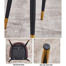 SYN-GUGAI Arredamento Set di 2 Sedie da Pranzo, Sedia Moderna Imbottita per Il Tempo Libero in Pelle PU Impermeabile con Gambe in Metallo in Ferro per Soggiorno Cucina, Facile da Pulire (Color : B)