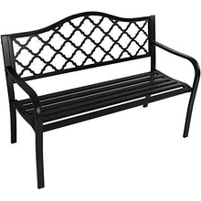 GaoF panchina per Il Tempo Libero da Giardino in Legno massello per Uso Domestico, panchina per Parco in ghisa con Struttura in Legno anticorrosione, panchina Decorativa per terrazza da Esterno