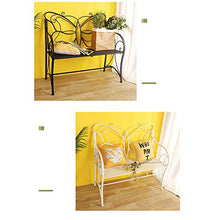 Household Products Sedia con Schienale a Farfalla in Metallo per panchina da Parco, Panca da Balcone con braccioli, Poltrona da Salotto per Decorazioni per la casa, per Veranda/Parco/Cortile