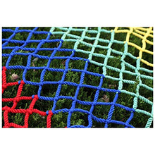 WEIFAN Rete di Sicurezza per Bambini, telai per Arrampicata di Protezione Parapetti per Scale di Sicurezza per Bambini Decorazione da Giardino isolata dalla Musica in Linea Rete a Maglie Colorate
