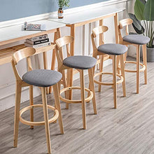 Sgabelli da bar in legno, con schienale Soggiorno Soggiorno Sgabello Casa con poggiapiedi Lounge Chair High Sgabelli da pranzo Sgabelli da bar Sedie da bar Colazione Bar Contacanze Cucina