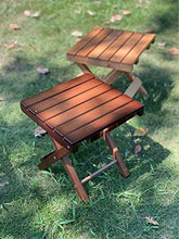 LHY HOME Piccola Sedia Pieghevole Portatile Sgabello Legno Giardino Campeggio Picnic Sgabello da Pesca per Interni Esterni(29.5X29.5X32cm)
