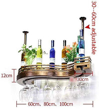 COLiJOL Scaffale per Vino Scaffale per Vino Scaffale per Vino Scaffale per Bar Scaffale a Muro, Scaffale per Bicchiere da Vino Portaoggetti (Dimensioni: 60Cm),100 cm,100 cm