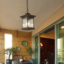 N/Z Home Equipment Vintage Brown Outdoor/Indoor Aluminum/Glass Adjustable Height Balcony Waterproof Garden Ip23 Terrace Pavilion Frame Grape E27 Lantern Easy to Tall