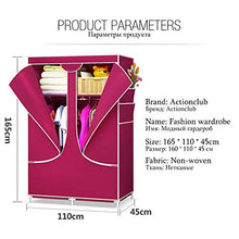 QFWN Tessuto, Guardaroba Pieghevole Panno Gabinetto Grande Bagagli Panno Armadio Guardaroba Russia Magazzino Mobili Camera Non Tessuto Closet (Color : HH341400CS6)