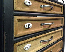 MAXIOCCASIONI Cassettiera Legno e Ferro 12 cassetti settimanale Stile Industrial Mobile 48x30x130 H cm