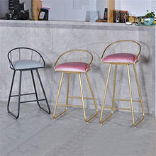 GYPPG Sgabello Bar con Struttura in Metallo Robusto alla mocon Seduta Imbottita Rosa - Altezza Pub - Sgabelli Bar Moderni con Gambe Dorate Sedie Pranzo