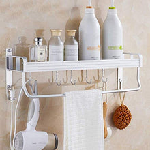 AINIYF Bagno Bagno Doccia Mensola Organizzatore Parete Punch-Free Alluminio dello Spazio 2 Tiers Torre Rack, 3 Formati (Dimensioni: 40x13x18cm)