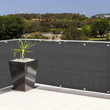 Losxy Frangivista Telo Frangivento 80x750cm, con Occhielli, Fascette e funi Frangivista Ringhiera Impermeabile Anti-UV Traspirante per Campo Sportivo, Giardino, Balcone - Gray