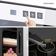 FJNS 78 Sigari Humidor - Termoelettrico, Porta in Vetro, Refrigerazione Dual-Core più Fredda, Cassetto per mensole in Cedro Spagnolo 300-400 capacità del Sigaro, Nero,78lshelf