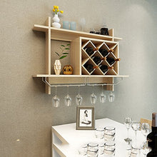GZA Semplice in Stile Europeo Cremagliera Parete Appeso Vino Griglia/Creativo Parete Attrezzata Mensola Wine Rack (Color : Brown)