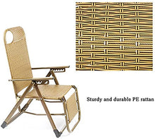 CDFC Giardino PE Rattan Sedia reclinabile Sedia Lounger Sedia Pranzo Break Siesta Bed Lazy Beach Sedia della Spiaggia della Spiaggia Mobili da Giardino con braccioli Leva 6 Multifunzion