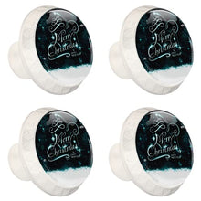 Maniglie per cassetti Manopole per cassetti Manopole rotonde Confezione da 4 per armadietto, cassetti, cassettiere, cassettiere ecc. Natale