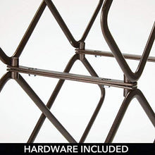mDesign Set da 2 Portabottiglie in metallo – Bellissimo scaffale per bottiglie di vino per 10 bottiglie in totale – Organizer in metallo da appoggio per bottiglie di vino e altro – bronzo