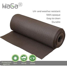 Haga®, rete di protezione visiva per terrazze e balconi, in rattan sintetico, di colore marrone scuro, 0,9 m di larghezza (al metro).
