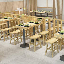 MYAOU Sgabelli da Bar in Legno massello Seduta Quadrata Sedie da Pranzo da Cucina con Gambe in Legno e poggiapiedi Sgabello da bancone Casual ergonomico