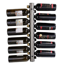 Celbon - Portabottiglie per vino, in acciaio inox, Portabottiglie da parete da mettere in cucina,Bar, Soggiorno，Argento (12 Fori)