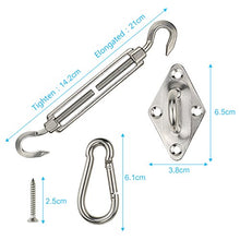 Kit di Fissaggio e Installazione, TedGem Kit di Fissaggio Vela, Kit di Fissaggio per Vela da Sole, Kit di Fissaggio per Vela da Giardino per Triangolo, Rettangolo, Tenda Parasole di Fissaggio
