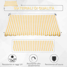 Outsunny Tenda da Sole a Bracci con Manovella, Struttura Telescopica in Metallo e Parasole in Poliestere 300x150cm