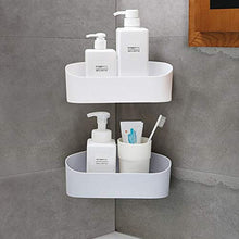 Zixin Bagno a Muro Montaggio a treppiede Bagno Scaffale per Il Bagno Punzonatura a Parete Angolo Plastica Plastica Rack di accumulo di plastica Toilet Bathroom Triangle Rack