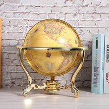 Mappamondo antico impermeabile con staffa in metallo e mappamondo base con bussola, per arredo scrivania(25cm)