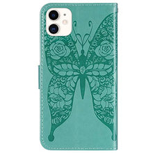 ikasus Cover iPhone 11 Pro Custodia,Goffratura fiore farfalla Flip Custodia Funzione Stand PU Premium Protezione Super Sottile TPU Interno Case Porta Carte credito Custodia Cover