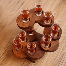 GZA Supporto per Tazza A 9 Fori Pallottola Deformabile in Legno Massello Creativo Portabicchieri da Salotto Soggiorno Sala da Pranzo Decorazione della Cucina