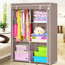 Coffee table FHW Armadio casa Grande in Tessuto Tela Camera da Letto con Appendiabiti scaffalatura di immagazzinaggio dei Vestiti Armadio unità 98 x 46 x 158 cm Guardaroba